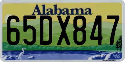 AL license plate 65DX847