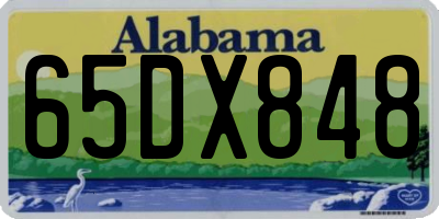 AL license plate 65DX848