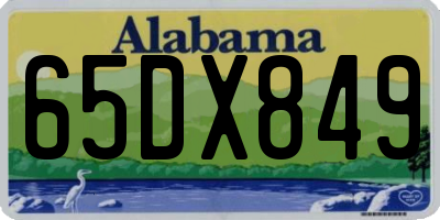 AL license plate 65DX849