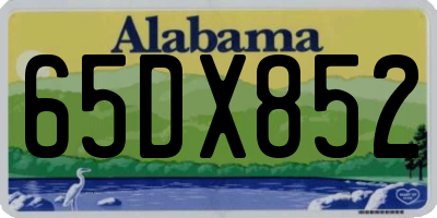 AL license plate 65DX852