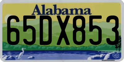 AL license plate 65DX853