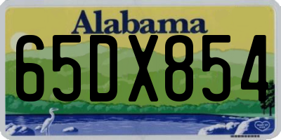 AL license plate 65DX854