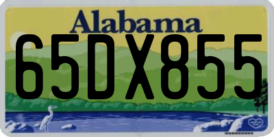 AL license plate 65DX855