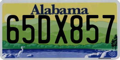 AL license plate 65DX857