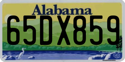 AL license plate 65DX859