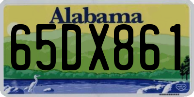 AL license plate 65DX861