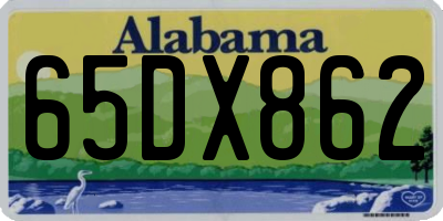 AL license plate 65DX862