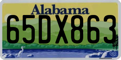 AL license plate 65DX863