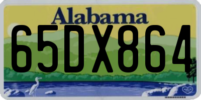 AL license plate 65DX864