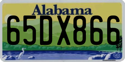 AL license plate 65DX866
