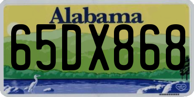 AL license plate 65DX868