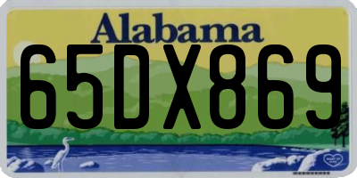 AL license plate 65DX869