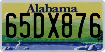 AL license plate 65DX876