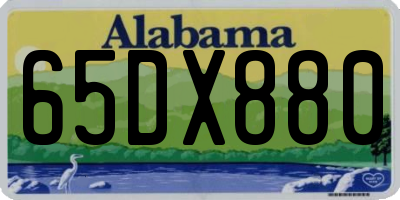 AL license plate 65DX880