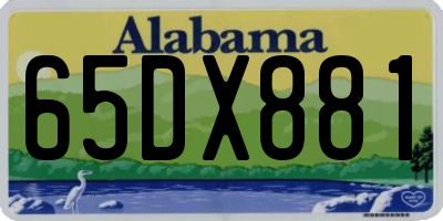 AL license plate 65DX881