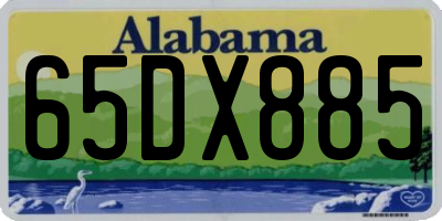 AL license plate 65DX885