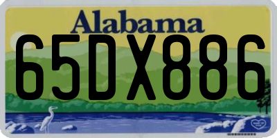 AL license plate 65DX886