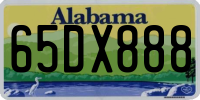 AL license plate 65DX888