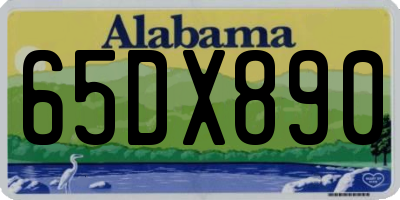 AL license plate 65DX890