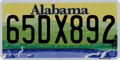 AL license plate 65DX892