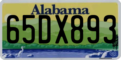 AL license plate 65DX893