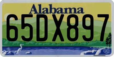 AL license plate 65DX897