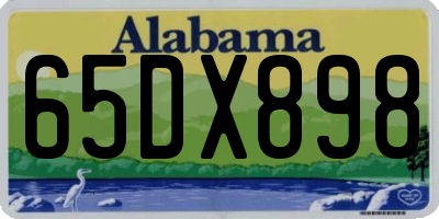 AL license plate 65DX898