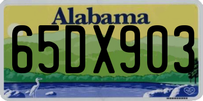 AL license plate 65DX903