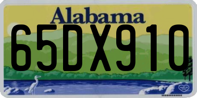 AL license plate 65DX910