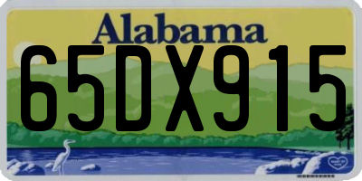 AL license plate 65DX915