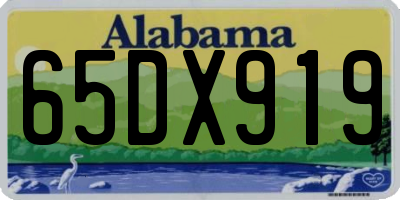 AL license plate 65DX919