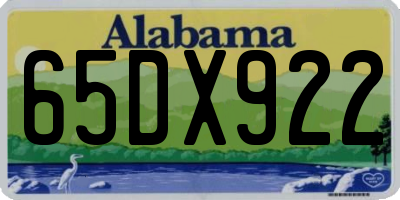 AL license plate 65DX922