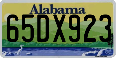 AL license plate 65DX923