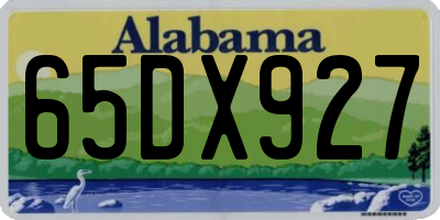 AL license plate 65DX927