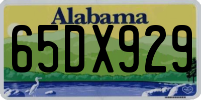 AL license plate 65DX929