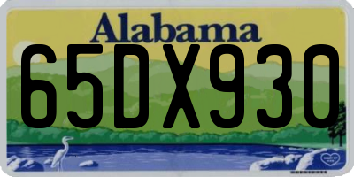 AL license plate 65DX930