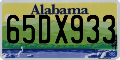 AL license plate 65DX933