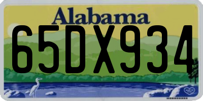 AL license plate 65DX934