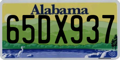 AL license plate 65DX937