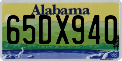 AL license plate 65DX940