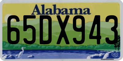 AL license plate 65DX943