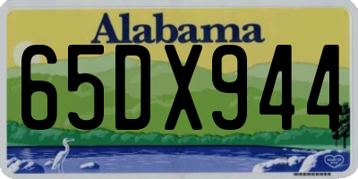 AL license plate 65DX944