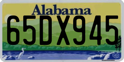 AL license plate 65DX945