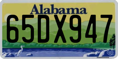 AL license plate 65DX947