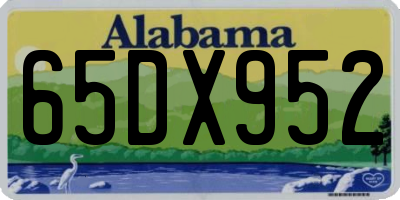 AL license plate 65DX952