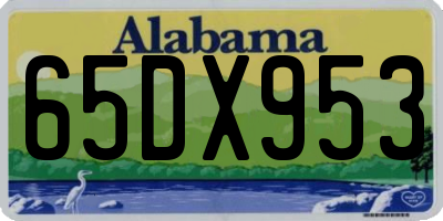 AL license plate 65DX953