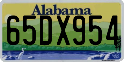 AL license plate 65DX954