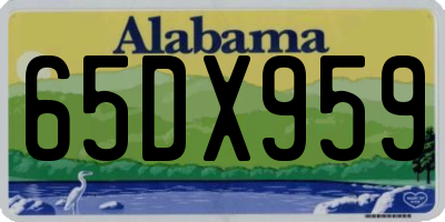 AL license plate 65DX959