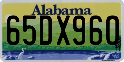 AL license plate 65DX960