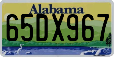 AL license plate 65DX967